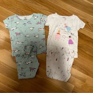 Bundle of Girls Carter's Size 4T Snug Fit PJs